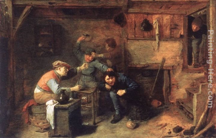 Adriaen Brouwer Peasants Fighting